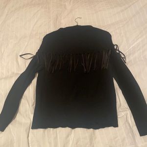 Boston proper,size L ,black sweater,fur beards